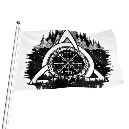 Viking Celtic Trinity Knot Print Flag