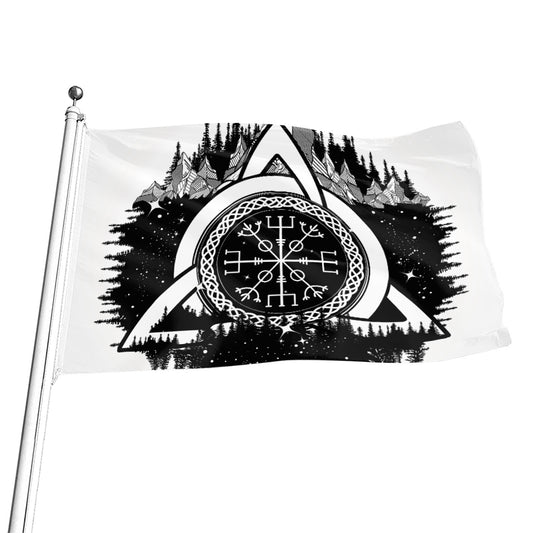Viking Celtic Trinity Knot Print Flag
