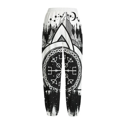 Viking Celtic Trinity Knot Print Fleece Lined Knit Pants