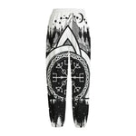 Viking Celtic Trinity Knot Print Fleece Lined Knit Pants