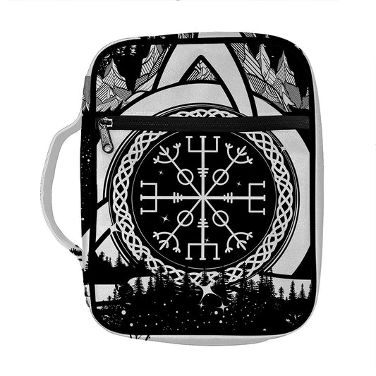 Viking Celtic Trinity Knot Print Front Pocket Bible Bag