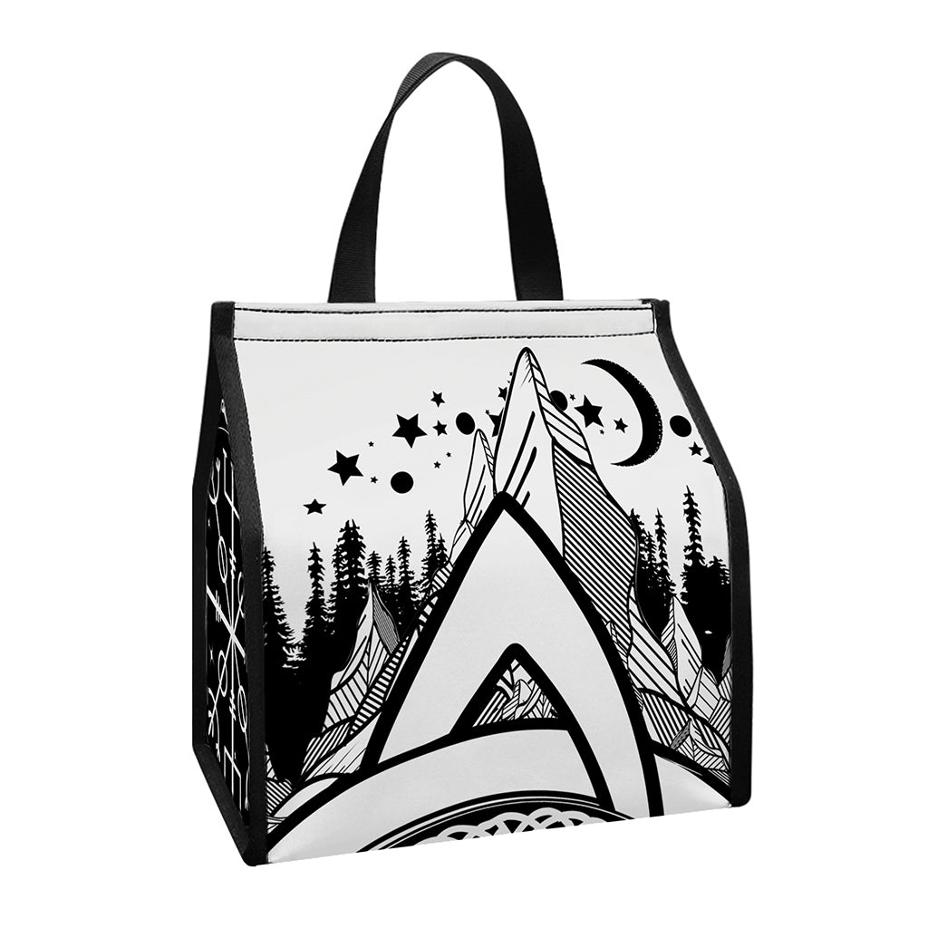 Viking Celtic Trinity Knot Print Insulated Lunch Tote