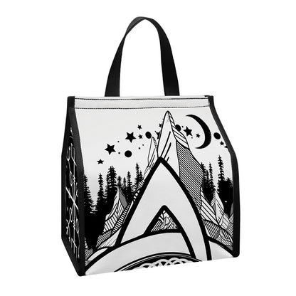 Viking Celtic Trinity Knot Print Insulated Lunch Tote