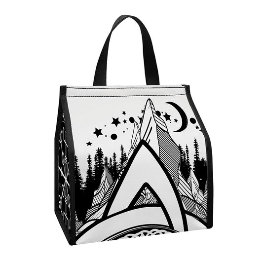 Viking Celtic Trinity Knot Print Insulated Lunch Tote