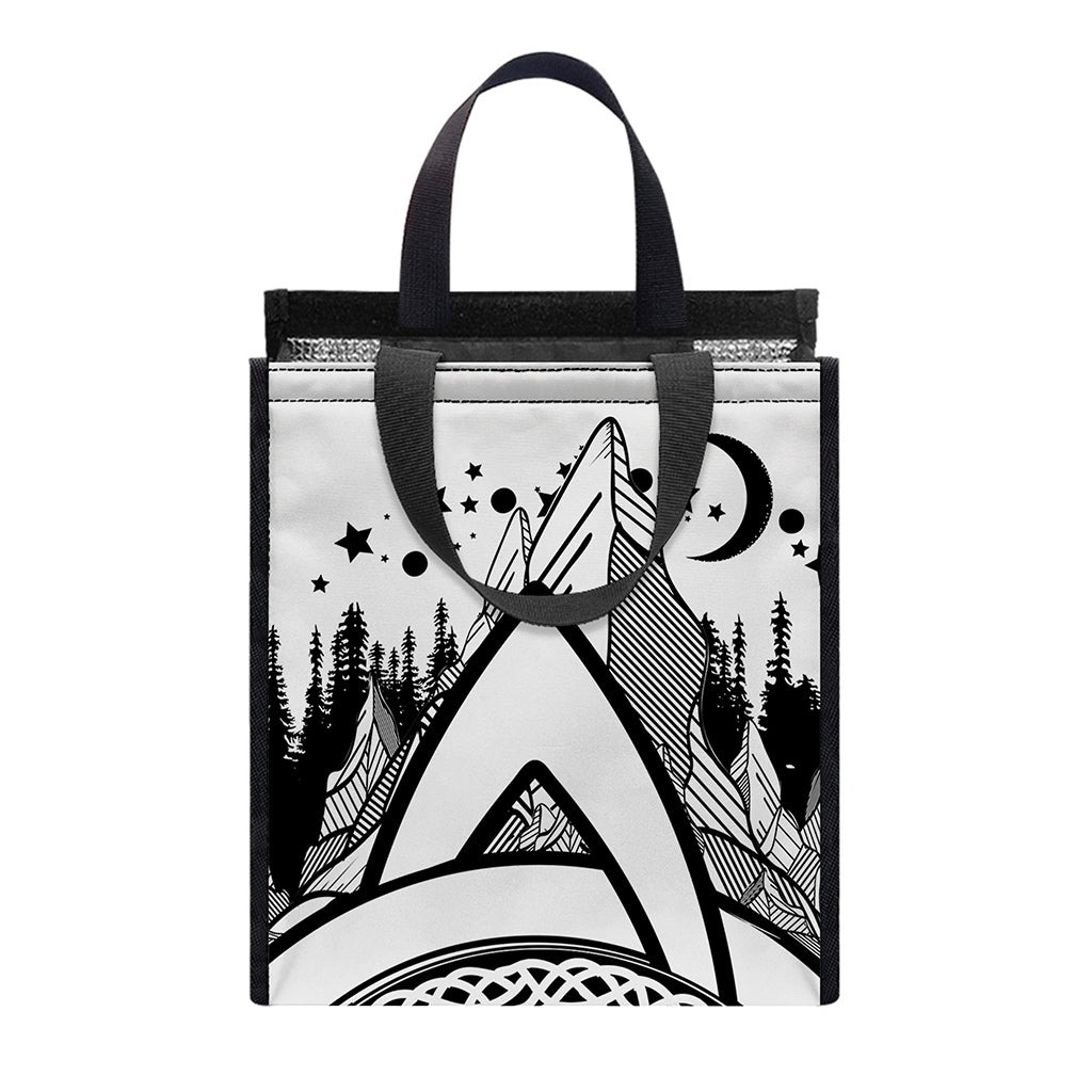 Viking Celtic Trinity Knot Print Insulated Lunch Tote