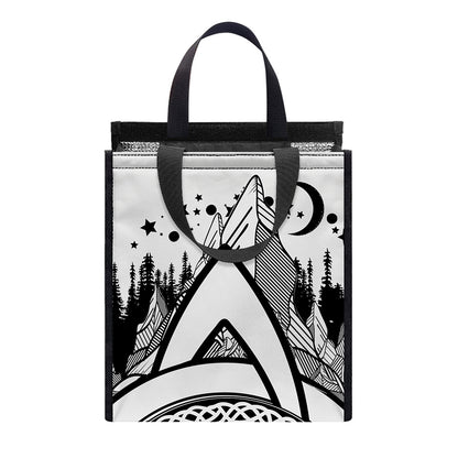 Viking Celtic Trinity Knot Print Insulated Lunch Tote