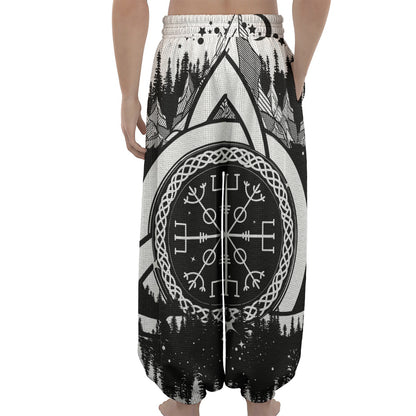 Viking Celtic Trinity Knot Print Lantern Pants