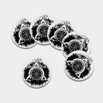 Viking Celtic Trinity Knot Print Leather Coaster Set
