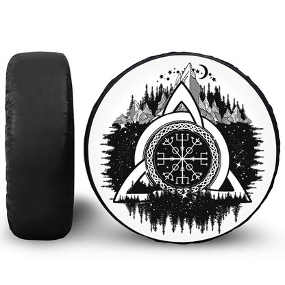 Viking Celtic Trinity Knot Print Leather Spare Tire Cover