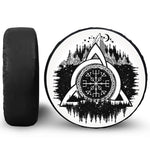 Viking Celtic Trinity Knot Print Leather Spare Tire Cover