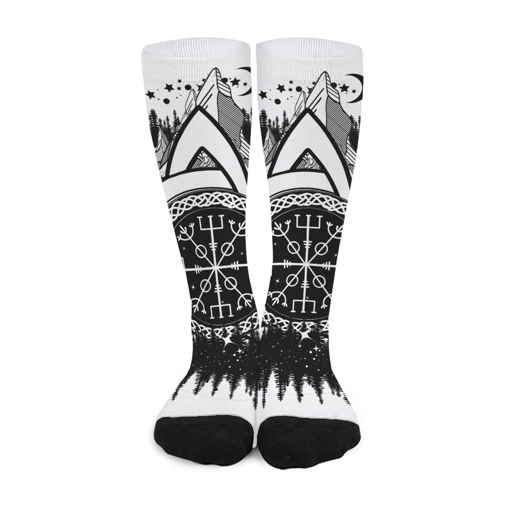 Viking Celtic Trinity Knot Print Long Socks