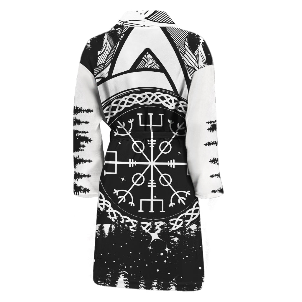 Viking Celtic Trinity Knot Print Men's Bathrobe