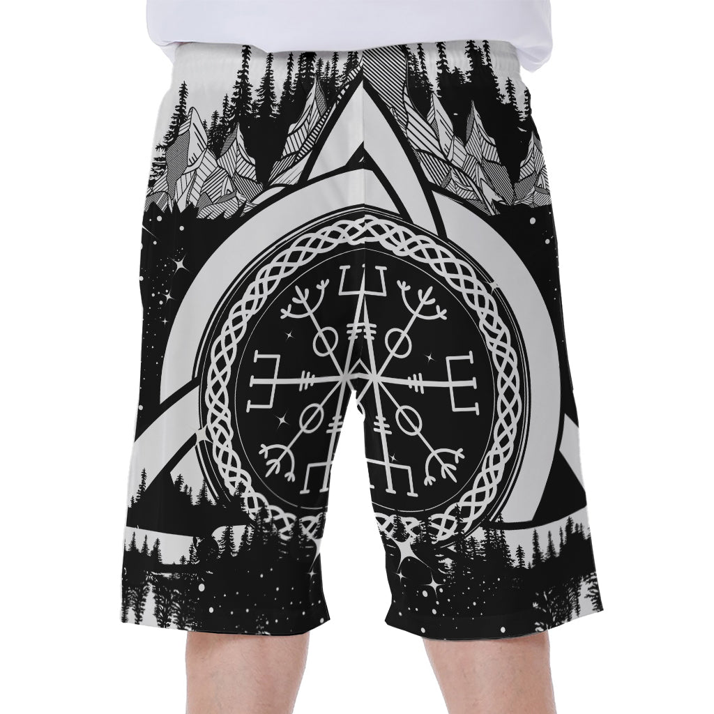 Viking Celtic Trinity Knot Print Men's Beach Shorts