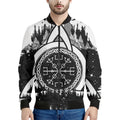 Viking Celtic Trinity Knot Print Men's Bomber Jacket