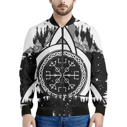 Viking Celtic Trinity Knot Print Men's Bomber Jacket