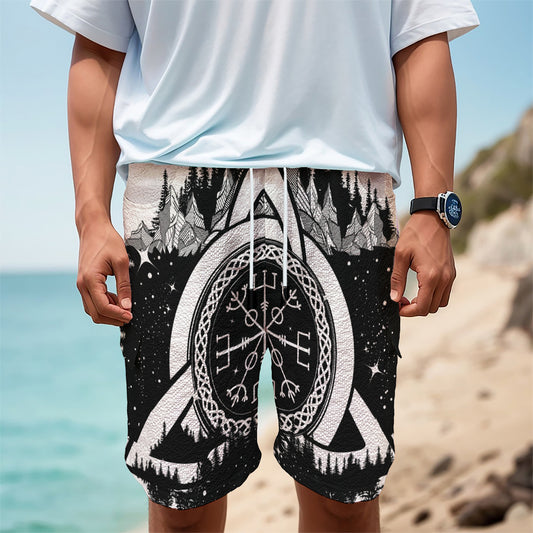 Viking Celtic Trinity Knot Print Men's Cargo Shorts