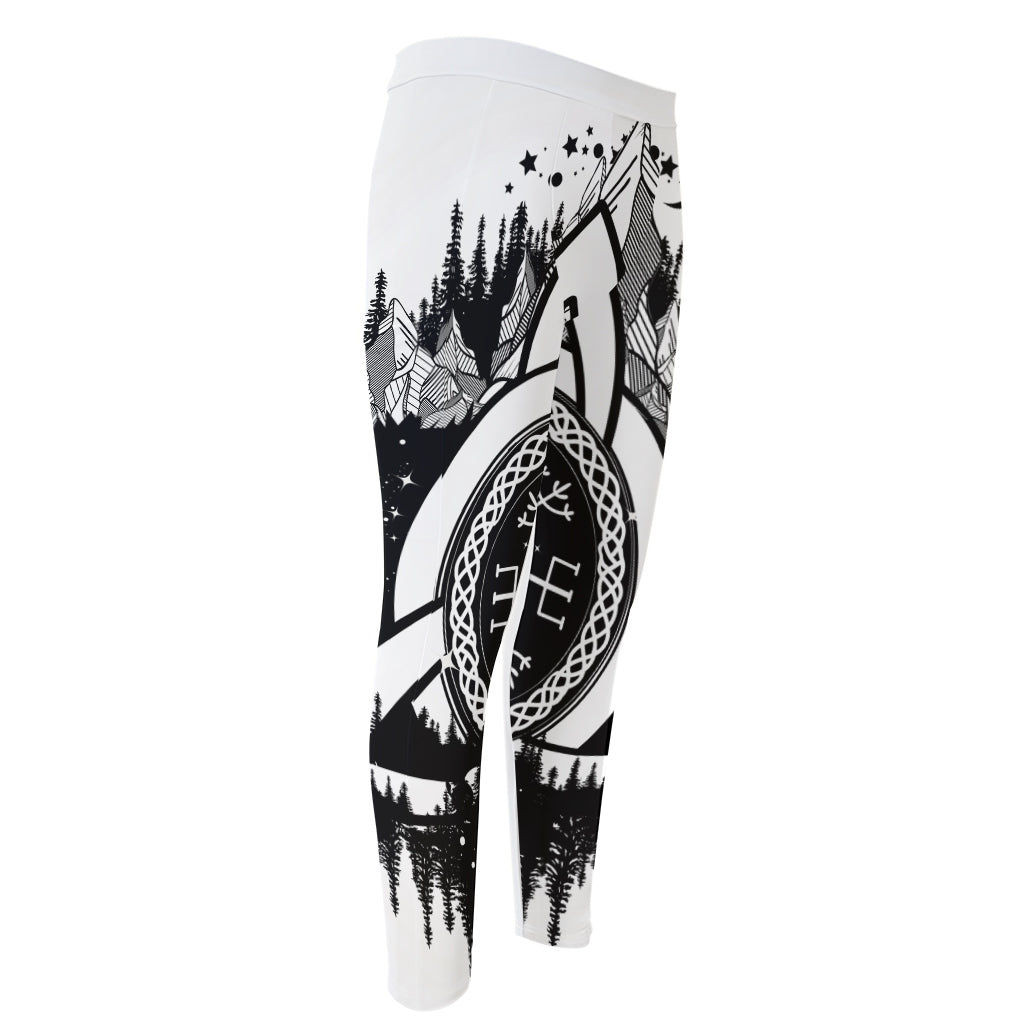 Viking Celtic Trinity Knot Print Men's Compression Pants