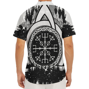 Viking Celtic Trinity Knot Print Men's Deep V-Neck Shirt