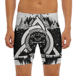 Viking Celtic Trinity Knot Print Men's Long Boxer Briefs