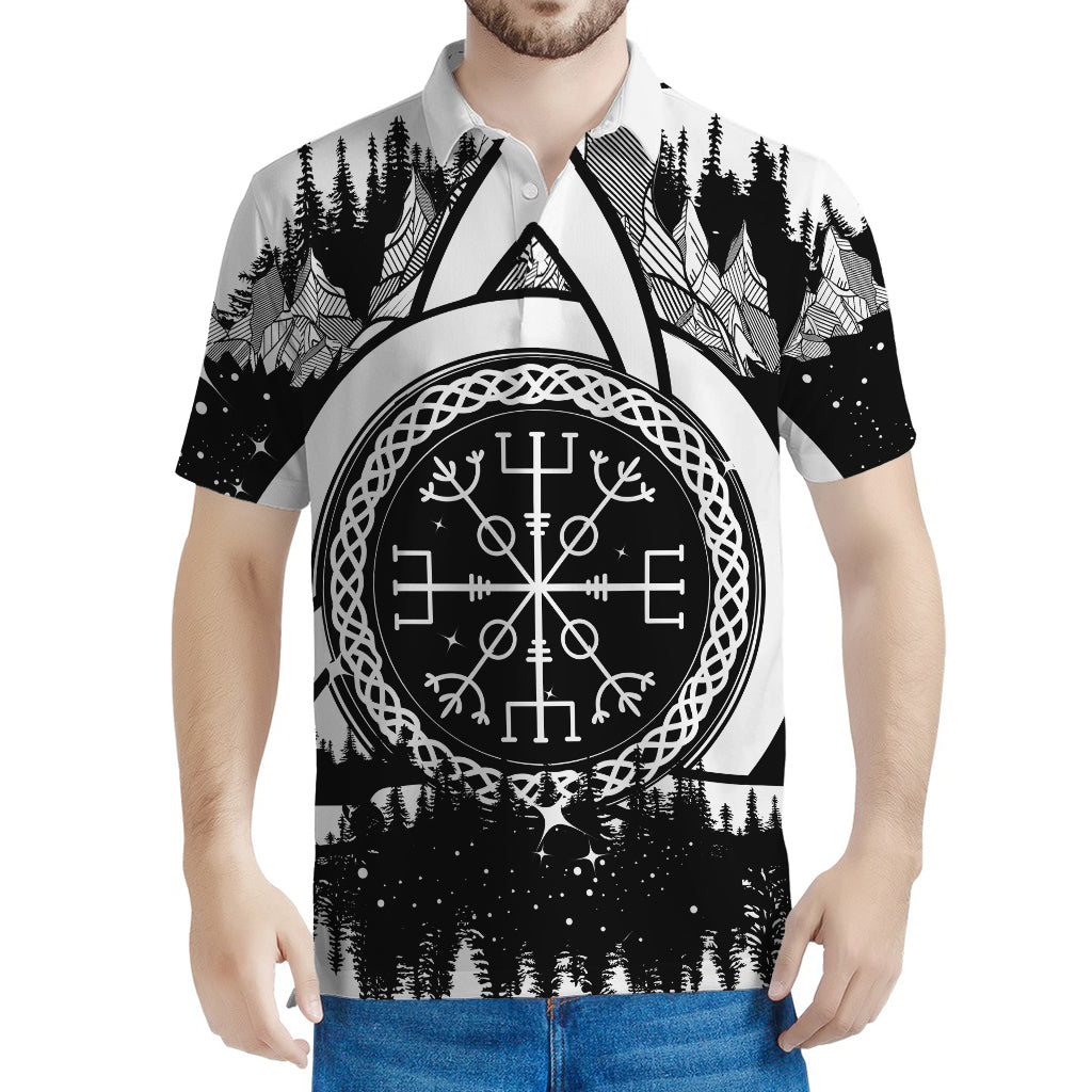 Viking Celtic Trinity Knot Print Men's Polo Shirt