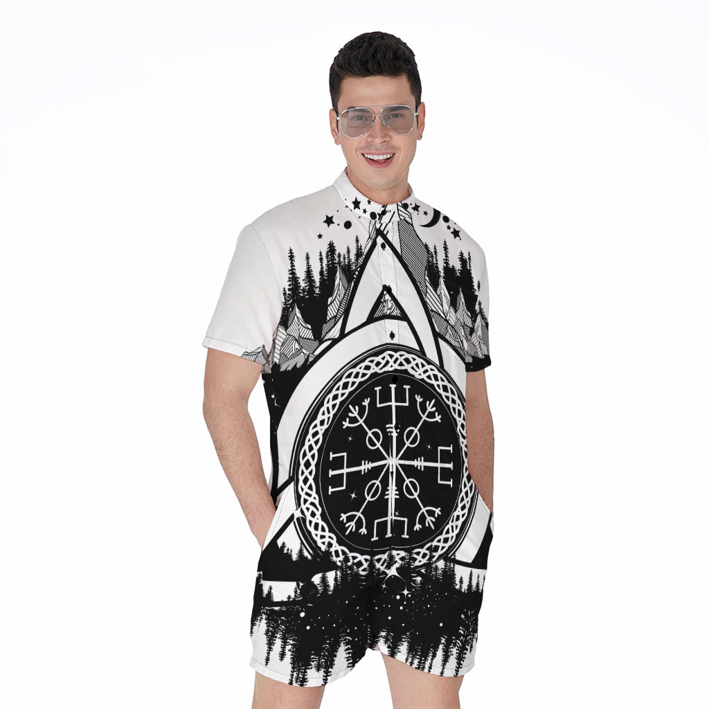 Viking Celtic Trinity Knot Print Men's Rompers