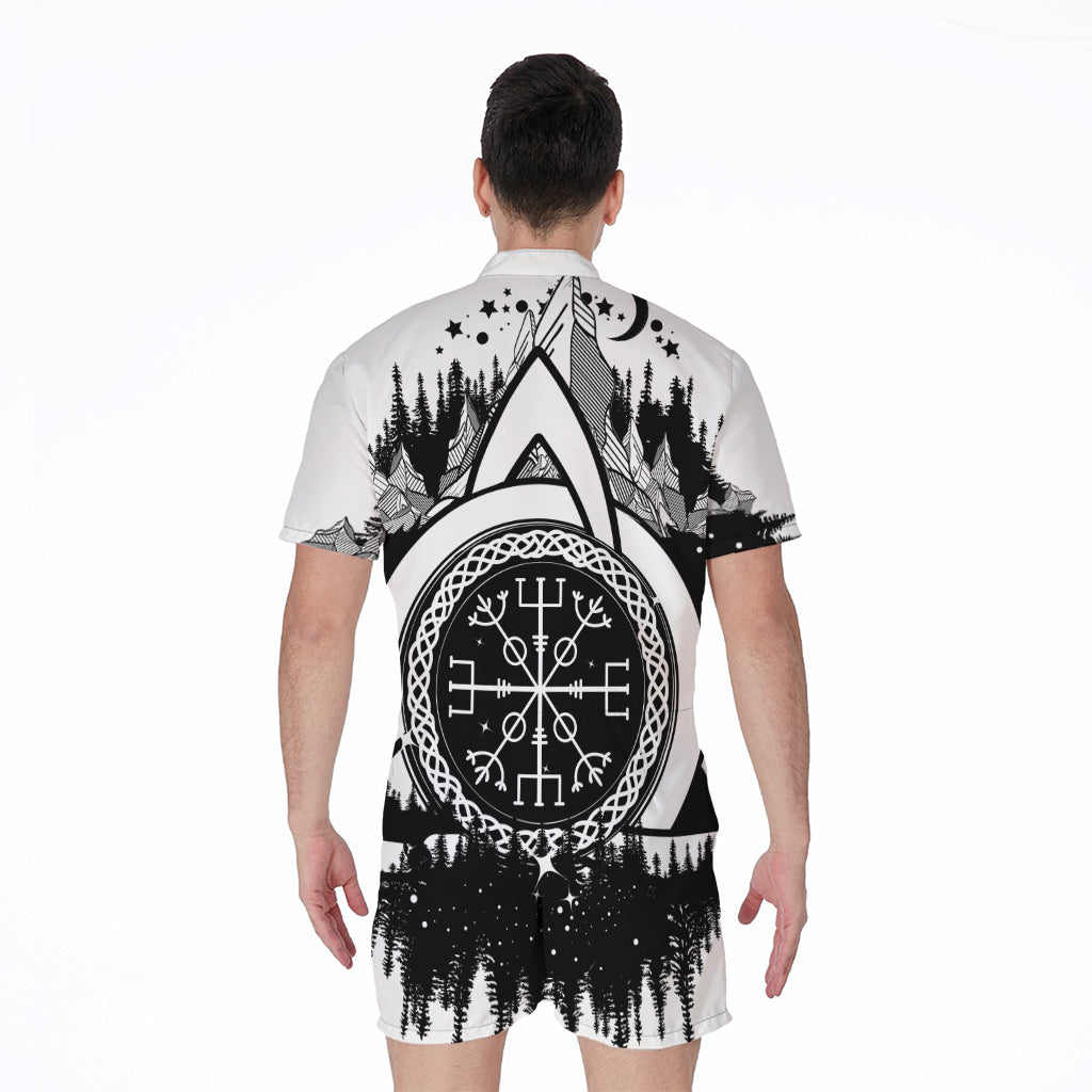 Viking Celtic Trinity Knot Print Men's Rompers