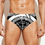 Viking Celtic Trinity Knot Print Men's Swim Briefs