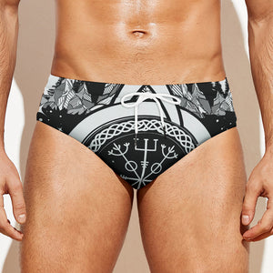 Viking Celtic Trinity Knot Print Men's Swim Briefs