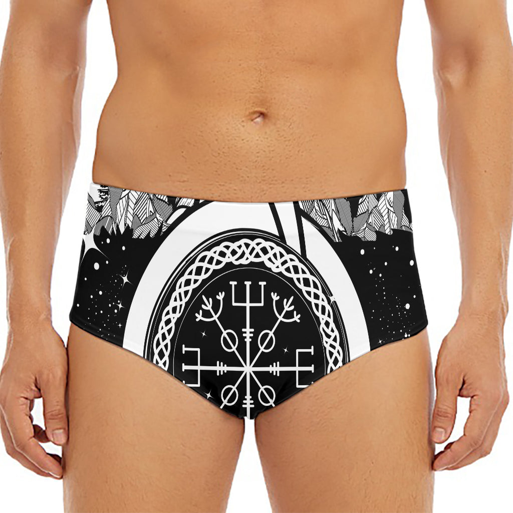 Viking Celtic Trinity Knot Print Men's Triangle Swim Briefs