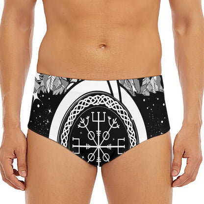 Viking Celtic Trinity Knot Print Men's Triangle Swim Briefs