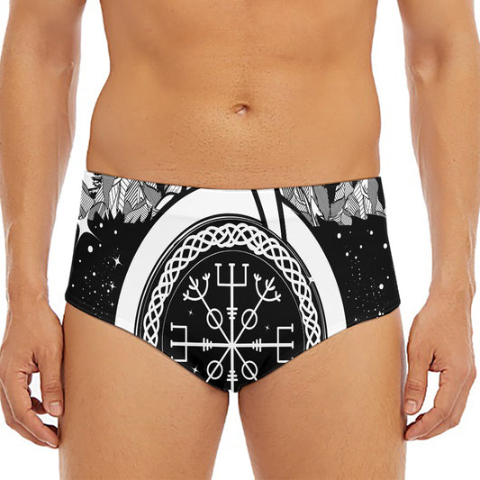 Viking Celtic Trinity Knot Print Men's Triangle Swim Briefs