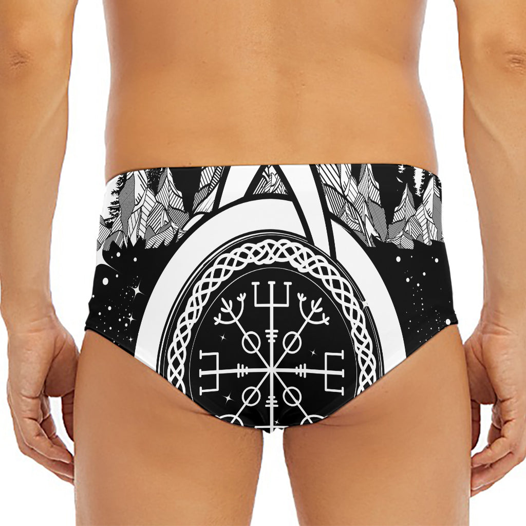 Viking Celtic Trinity Knot Print Men's Triangle Swim Briefs