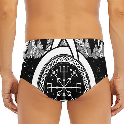 Viking Celtic Trinity Knot Print Men's Triangle Swim Briefs
