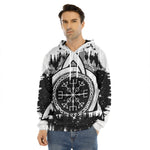 Viking Celtic Trinity Knot Print Men's Velvet Pullover Hoodie