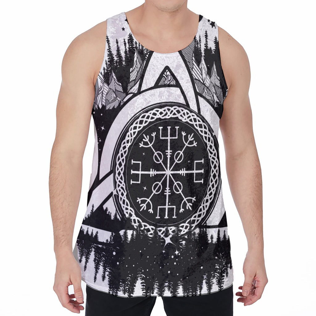 Viking Celtic Trinity Knot Print Men's Velvet Tank Top