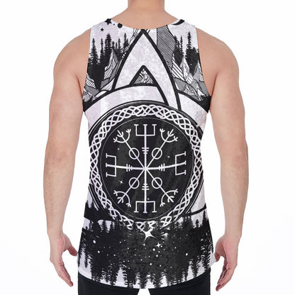 Viking Celtic Trinity Knot Print Men's Velvet Tank Top