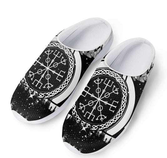 Viking Celtic Trinity Knot Print Mesh Casual Shoes