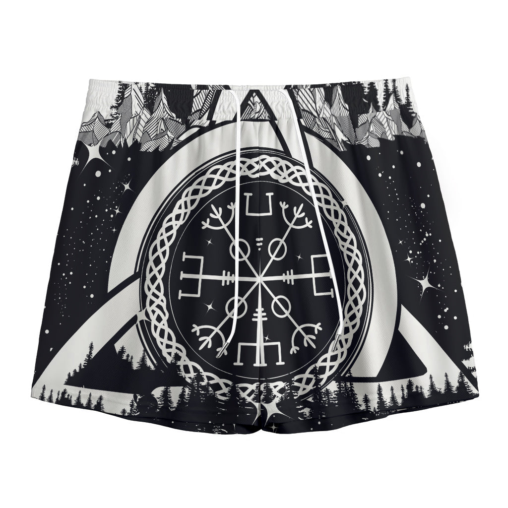 Viking Celtic Trinity Knot Print Mesh Shorts