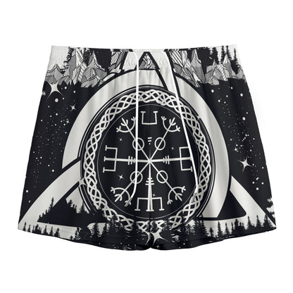 Viking Celtic Trinity Knot Print Mesh Shorts