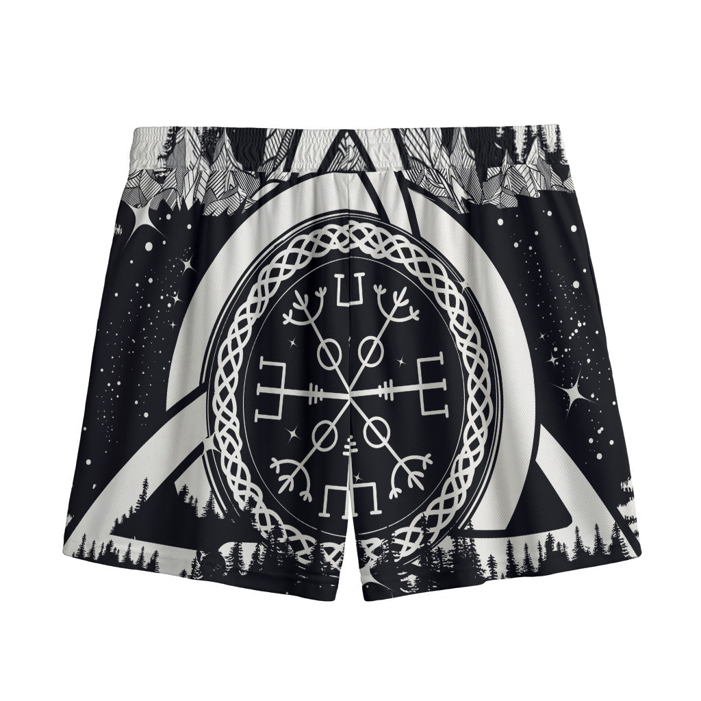 Viking Celtic Trinity Knot Print Mesh Shorts