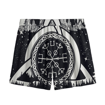 Viking Celtic Trinity Knot Print Mesh Shorts