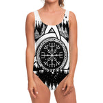 Viking Celtic Trinity Knot Print One Piece Swimsuit