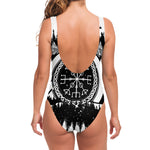 Viking Celtic Trinity Knot Print One Piece Swimsuit