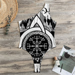 Viking Celtic Trinity Knot Print One Shoulder Bodysuit