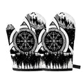 Viking Celtic Trinity Knot Print Oven Mitts