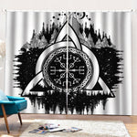 Viking Celtic Trinity Knot Print Pencil Pleat Curtains