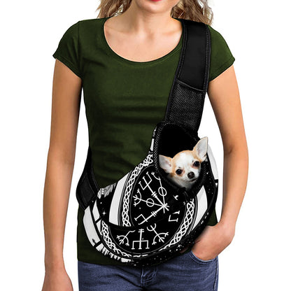 Viking Celtic Trinity Knot Print Pet Sling Carrier