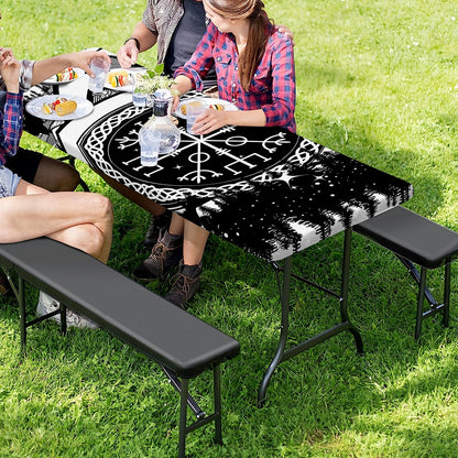 Viking Celtic Trinity Knot Print Picnic Table Cover