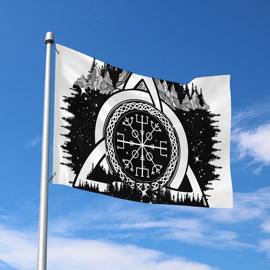 Viking Celtic Trinity Knot Print Polyester Flag