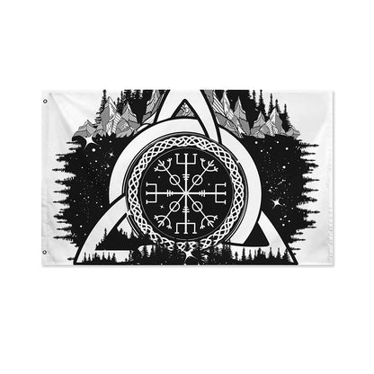 Viking Celtic Trinity Knot Print Polyester Flag